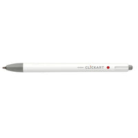 Zebra - ClickArt Retractable Marker Pen - Gris-Parfait pour la journalisation, le codage couleur, le dessin et l’écriture quotidienne