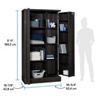 Sauder - Grande Meuble de rangement Merton Hall - Chêne Dakota-Dimensions: 36,75 po L x 16,88 po P x 71 po H