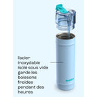 Bubba - Bouteille d’eau DualSip, acier inoxydable isotherme, 710 ml (24 oz)-Compatible avec les porte-gobelets : toujours à vos côtés pendant vos déplacements