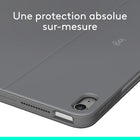 Logitech - Combo Touch iPad Air 13" (M2/M3/M4) Étui Clavier - Gris Oxford - Anglais-Une protection absolue sur-mesure: l'étui unique léger mais robuste de cet étui clavier pour iPad protège votre iPad des rayures pour que vous puissiez l'emporter partout en toute tranquillité 