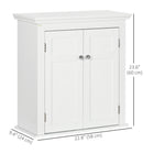 kleankin - Armoire murale de salle de bain avec étagères réglables - blanc-Fabriqué en MDF pour une construction robuste