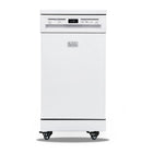BLACK+DECKER - Lave-vaisselle portatif 18 po - capacité de 8 couverts - 6 programmes de lavage - blanc-Capacité : 8 couverts
