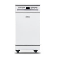 BLACK+DECKER - Lave-vaisselle portatif 18 po - capacité de 8 couverts - 6 programmes de lavage - blanc-Capacité : 8 couverts