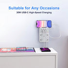 ShoppingAll - Huntkey multiprise murale avec parasurtenseur, 4 prises et 3 ports USB - Paquet de 2-Boîtier ignifuge, conception anti-électrocution et conformité ETL dans un format compact de 3,5 po l x 2 po P x 5,5 po L
