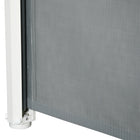 PawHut - Porte de Sécurité pour Animaux Rétractable - Gris-Matériau : Métal, maille respirante (100 % polyester)