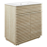 Modway - Render 30" Meuble de salle de bain avec lavabo - Blanc-Combo vanité et lavabo de salle de bain