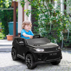 Qaba - Voiture RC électrique pour enfants sous licence Land Rover 12V - noir-Fonction de démarrage progressif pour une accélération en douceur et plus de sécurité
