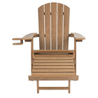 Backyard Lifestyles - Chaise Adirondack pliante avec repose-pieds escamotable et porte-gobelet - Brun-Porte gobelet inclus.