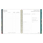 Blueline - Agenda Hebdomadaire/Mensuel - 11 po H x 8 1/2 po l - Motif Floral - Bilingue-Jours fériés