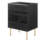 Modway - Chaucer 24" Vanette de salle de bain - Noir noir-Assemblée requise