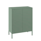 Manhattan Comfort - Amelia 31,5 po Buffet Moderne d’Appoint - Vert-Acier: Nettoyage: Essuyez avec un chiffon doux et sec. Pour les taches tenaces, utilisez un détergent doux avec de l’eau, puis séchez avec un chiffon pour éviter les traces d’eau. À éviter: N’utilisez pas de tampons abrasifs qui peuvent rayer la surface. Évitez de laisser de l’eau ou de l’humidité sur la surface pendant de longues périodes.. Entretien: Vérifiez régulièrement la présence de rouille, surtout dans les environnements humides. Si