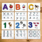 Teacher Created Resources - Cartes d'apprentissage de l'alphabet et des nombres - Ensemble de 75-Les lettres et les chiffres adhèrent à toute surface magnétiquement réceptive pour un apprentissage et un jeu supplémentaires