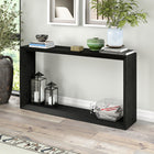 Hudson&Canal - Console Osmond 55" L - Grain noir-Nettoyer avec un chiffon doux et sec, sans produits chimiques agressifs ni produits de nettoyage abrasifs