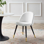 Modway - Cordial Chaises de salle à manger Ensemble de 2 - Blanc-Capsules de pied non marquées