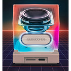 Divoom - MiniToo Enceinte Bluetooth rétro pixel art - Beige-Synchronisation intelligente avec l'application : Se synchronise facilement avec votre téléphone pour afficher les notifications et la météo en temps réel