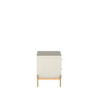 Manhattan Comfort - Table de nuit moderne Jasper 25,15" - Blanc cassé-Assemblage à domicile requis Tout le matériel inclus
