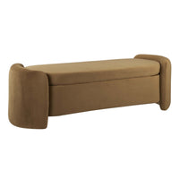 Modway - Nebula Velours Performance Rembourré Banc - Cognac-Établi de rangement moderne