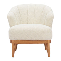 Zuo - Leque Fauteuil d’appoint - Beige fauve-Soutien confortable des accoudoirs