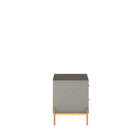 Manhattan Comfort - Ensemble de 2 tables de chevet modernes Jasper 25,15" - Gris-17,51 po L x 25,15 po l x 22,08 po H