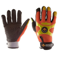 IMPACTO® BGHIVIS Moyen Paire Gant Air Glove® Antivibrations Mécanicien, haute visibilité, doigts complets, paume/doigts/pouce-1