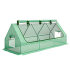 Outsunny - Tunnel serre à tomates avec 4 arceaux et robinet supérieur-Les tubes de sol et les bords de 3,9 po (10 cm) aident à fixer la serre au sol  
