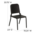 Flash Furniture – Chaise d’orchestre empilable à haute densité série HERCULES, noir-Conception ergonomique
