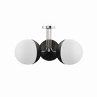 Modway - Stellar 3-Lumière Lumière de plafond semi-encastrée - Nickel poli à l’opale-Éclairage de plafond moderne à 3 lumières