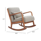 Zuo - Hady Chaise berçante - Gris-6