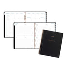 AT-A-GLANCE - Agenda scolaire hebdomadaire/mensuel Signature 2026-2027 - 11 po H x 8 3/8 po l - noir - bilingue-Hebdomadaire: une semaine par 2 pages, du lundi au dimanche avec les rendez-vous réglées et une section de notes