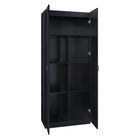 Manhattan Comfort - Ensemble de rangement moderne Hopkins 59,22 po 2 pièces, 14 étagères, noir-Assemblage à domicile requis Tout le matériel inclus