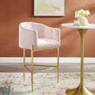 Modway - Savour Touffe Performance Velvet Tabouret de bar - Rose-Velours de performance résistant aux taches