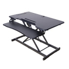 Rocelco - Élévateur de bureau électrique EDR de 37,4 po de large avec portée verticale améliorée et AC-USB - Noir-Noir
