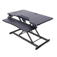 Rocelco - Élévateur de bureau électrique EDR de 37,4 po de large avec portée verticale améliorée et AC-USB - Noir-Noir
