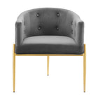 Modway - Savour Touffe Performance Velvet Chaises d’accent Ensemble de 2 - Gris-8