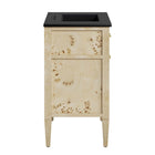 Modway - Elysian 30" Vanette de salle de bain - Burl noir-Construction en bois de manguier