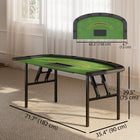Soozier - Table de poker pliable 72 po-Zones pour les cartes avec plateau à jetons à 9 lignes et emplacement pour le croupier