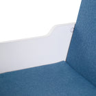 HOMCOM - Bibliothèque à 6 compartiments avec coussin de siège - bleu-Matériau : panneau de particules, mousse, polyester 