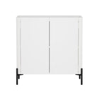 Manhattan Comfort - Buffet d’appoint moderne Abbey 31,5 po - Blanc-Buffet moderne pour salle à manger, salon et chambre