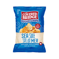 Covered Bridge - Potato Chips Sel de Mer - Cuites a la Marmite - 60g - Paquet de 24-Cuites a la marmite