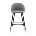 Modway - Cordial Tissu Tabourets de bar - Gris clair - Ensemble de 2-8