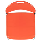 Flash Furniture - Chaise ultra-compacte empilable orange de la série HERCULES avec une et cadre enduit de poudre noire-Matériel polypropylène avec résistance à la décoloration