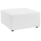 Modway - Saybrook Terrasse extérieure Rembourré Sofa-sectional ottoman in Blanc-Sofan sectionnel extérieur patio Ottoman