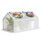 Outsunny - Serre tunnel portable mini 47 po L x 24 po l x 24 po H avec 2 fenêtres- Serre avec structure en tubes d’acier solide  
