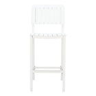 Zuo - Kayu Tabouret de bar - Blanc-Empilable pour un rangement peu encombrant