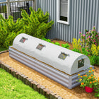 Outsunny - serre mini 94,5 po x 35,4 po x 35,4 po- Trois fenêtres en maille sur le dessus et deux fenêtres en maille sur les côtés pour laisser entrer l'air
