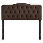 Modway - Annabel Résistant aux taches Performance Velvet Tête de lit complète, Marron chocolat-Tête de lit rembourrée en mousse dense