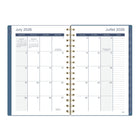 Mead - Agenda scolaire hebdomadaire/mensuel lignes de rêve 2026-2027 - 8 1/2 po H x 5 1/2 po l - bleu - bilingue-Couverture rigide durable