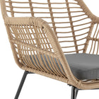 Manhattan Comfort - Ensemble de conversation moderne Antibes pour patio, 4 personnes, avec table basse - beige et gris - ensemble de 4-27,17 po L x 47,24 po l x 33,47 po H