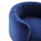 Modway - Embrace Touffe Performance Velvet Chaise pivotante - Marine noire-Système de soutien à ressorts
