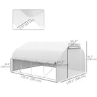 Outsunny - Serre de jardin à entrée, avec 3 niveaux et 12 étagères, vert-Les moustiquaires sur la porte et les fenêtres de la serre empêchent efficacement l'entrée des insectes  
